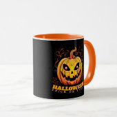 Mug Citrouille d'Halloween Jack-O-Lantern (Devant droit)