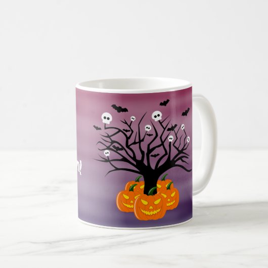 Mug Citrouille d'Halloween Jack o’ Lanterne Dead Tree (Devant droit)
