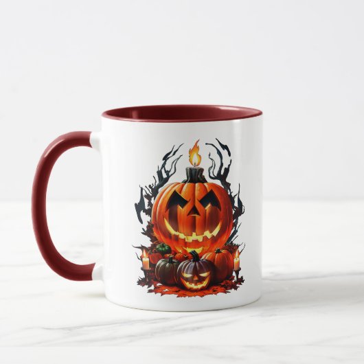 Mug Citrouille d'horreur d'Halloween (Gauche)