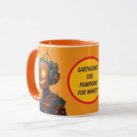 Mug Citrouille Droid (Devant gauche)