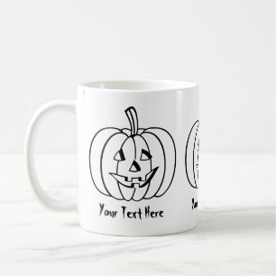 Mug Citrouille drôle avec le visage coupé Halloween