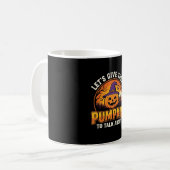 Mug Citrouille drôle de conception de jeu de mots Hall (Devant gauche)