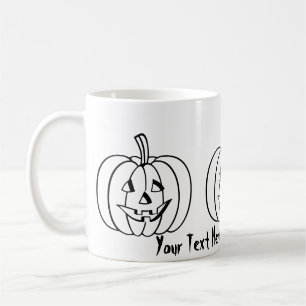 Mug Citrouille drôle de Halloween avec le visage coupé
