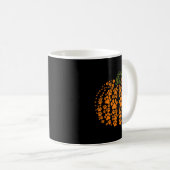 Mug Citrouille drôle d'Halloween Patte Chien (Devant droit)