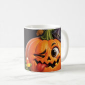 Mug Citrouille drôle Halloween (Devant droit)