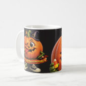 Mug Citrouille drôle Halloween (Devant gauche)