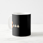 Mug Citrouille E Mangeant de la Crème Fouettée Drôle (Devant gauche)