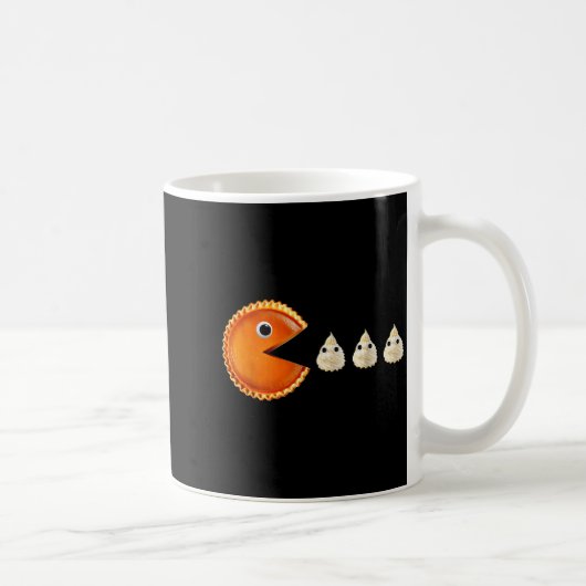 Mug Citrouille E Mangeant de la Crème Fouettée Drôle (Droite)