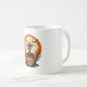 Mug Citrouille effrayante Épouvantail Maison hantée Pl (Devant droit)