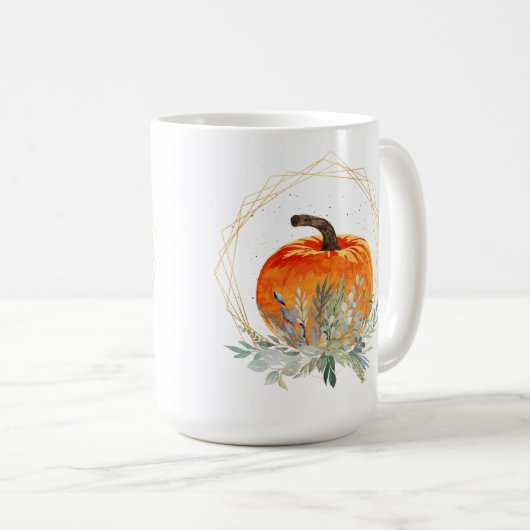 Mug Citrouille élégant (Devant droit)