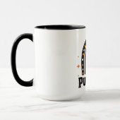 Mug Citrouille Elegant noir arc-en-ciel (Gauche)
