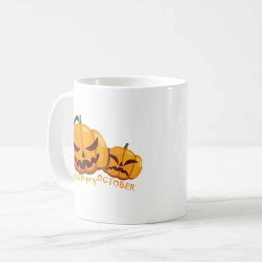 Mug citrouille en colère (Devant gauche)