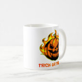 Mug Citrouille enflammée : Farce ou Friandise ? – Hall (Devant droit)