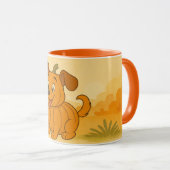 Mug Citrouille et chien (Devant droit)