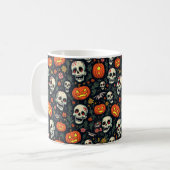 Mug Citrouille et crâne d'Halloween (Devant gauche)