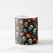 Mug Citrouille et crâne d'Halloween (Centre)