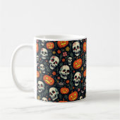 Mug Citrouille et crâne d'Halloween (Gauche)