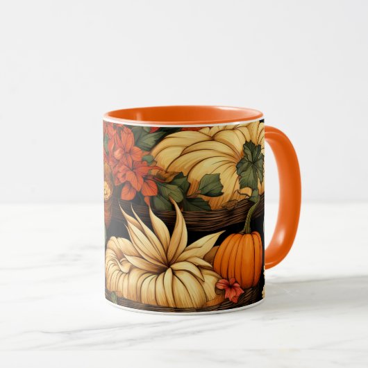 Mug Citrouille et plus encore, automne, (Devant droit)