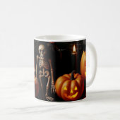 Mug Citrouille et squelette (Devant droit)