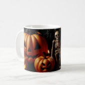 Mug Citrouille et squelette (Devant gauche)