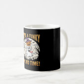 Mug Citrouille Fantôme de la période funky d'Halloween (Devant droit)
