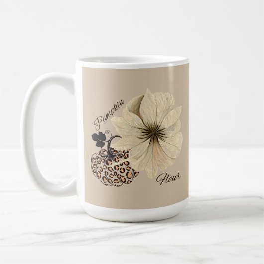 Mug Citrouille Fleur (Gauche)