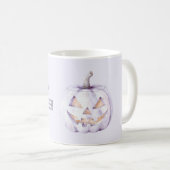 Mug Citrouille Halloween lavande (Devant droit)
