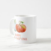 Mug Citrouille Happy Friendsgiving brûlé orange chute (Devant gauche)