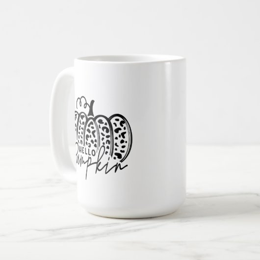Mug Citrouille Hello tendance (Devant gauche)