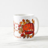 Mug Citrouille Jack-o'-lantern Halloween Personnalisé (Devant droit)