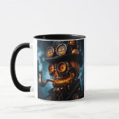 Mug Citrouille Jack-O-Lantern Steampunk Gothique Hallo (Gauche)