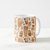Mug Citrouille Latte de café d'automne Motif (Devant droit)
