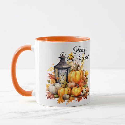 Mug Citrouille Maple Tree Feuille Lampe Thanksgiving (Gauche)