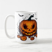 Mug Citrouille massive d'Halloween avec des yeux lumin (Gauche)
