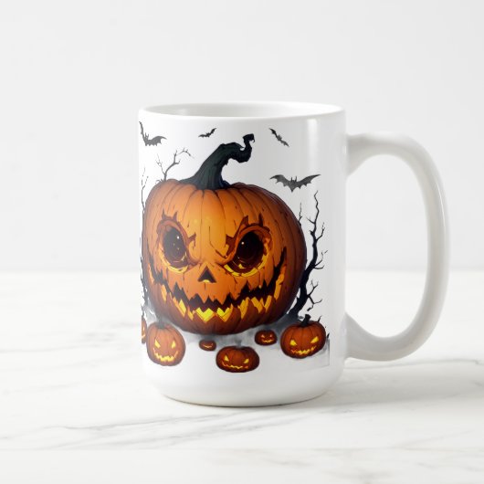 Mug Citrouille massive d'Halloween avec des yeux lumin (Droite)