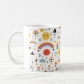Mug Citrouille moderne orange et noir (Gauche)
