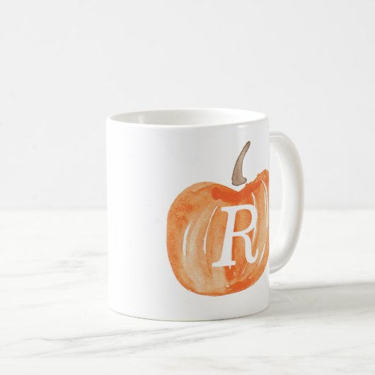 Mug Citrouille monogramme (Devant droit)