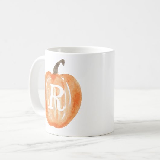 Mug Citrouille monogramme (Devant gauche)