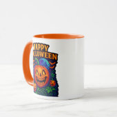 Mug Citrouille Neon Glow "Happy Halloween" (Devant gauche)