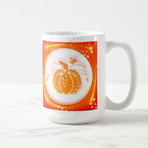 Mug Citrouille orange, Automne, Action de grâces, Hall