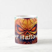 Mug Citrouille orange effrayante avec visage, Hallowee (Centre)