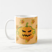 Mug Citrouille Orange Halloween sans couture Motif (Gauche)