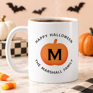 Mug Citrouille orange Happy Halloween personnalisée av
