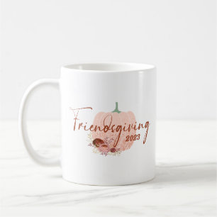 Mug Citrouille Parties scintillant or Rose Friendsgivi