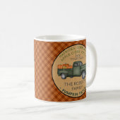 Mug Citrouille Patch Farm Rustic Fall Plaid Camion Vin (Devant droit)