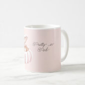 Mug Citrouille perle rose à ruban joli (Devant droit)