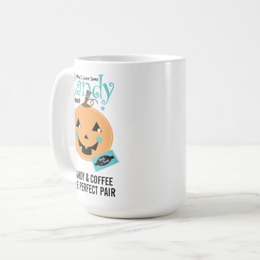 Mug Citrouille personnalisable Jack-o'-lantern Hallowe (Devant gauche)