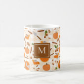 Mug Citrouille Pie Automne Motif Automne Monogramme in (Centre)