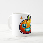 Mug Citrouille Pixel Glissant - Gamer Rétro Hallow (Devant gauche)