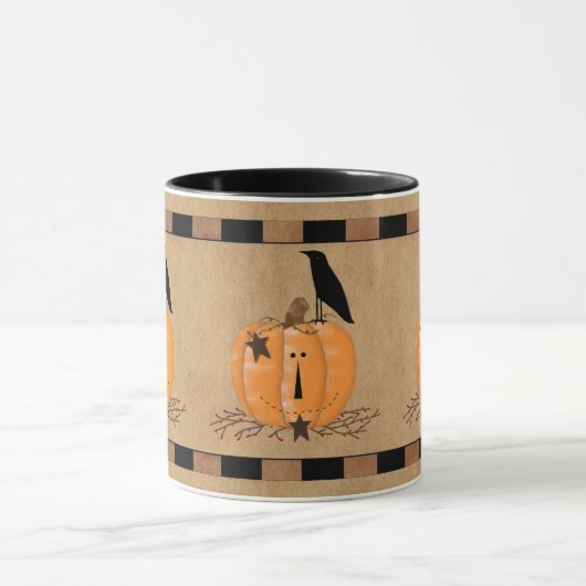 Mug Citrouille primitif du pays (Centre)